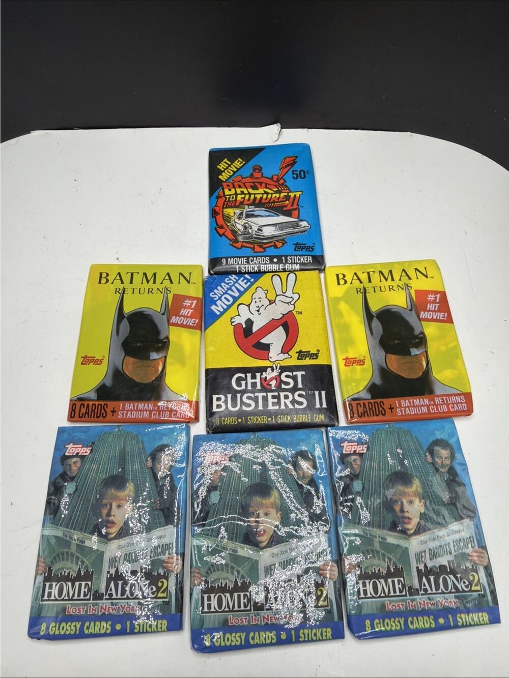7 Movie Trading Cards Back To The Future Batman Returns Ghostbusters Home Alone